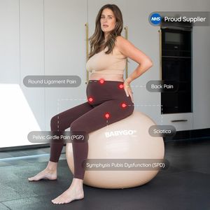Set de Pelota de Parto y Libro de Ejercicios de Yoga para Embarazadas: Plan de Fisioterapia y Recuperación Postparto para Trimestres - Product Image 1