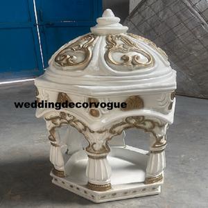 Fiber Wedding Mandap Stage Design Indian Banquet <b>Mandir</b> Setup Customized Decoration Event Party Decor Panel Stand Kit Framing - Product Image 3