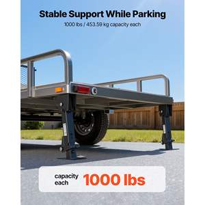 2 Gatos Telescópicos Plegables para Remolque, Capacidad de 1000 lb, Gatos Estabilizadores Oscilantes para Remolque de RV, Ajustables de 11.7 a 18.2 Pulgadas - Product Image 2
