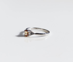 Natural Citrine <b>Ring</b> in 925 Sterling <b>Silver</b>, Handcrafted Oval Yellow Gemstone <b>Solitaire</b>, November Birthstone Jewelry - Product Image 6