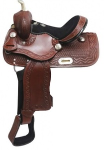 Silla de Montar Profesional de Cuero Premium para Caballos, Estilo Western, para Carreras de Barriles y Senderismo, Equipo de Equitación, Proveedor Mayorista de Fábrica - Product Image 4