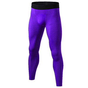 2026 High Waist Men Full Length Yoga <b>Legging</b> <b>With</b> <b>Pockets</b> Seamless Spandex Nylon Four-Way Stretch Elastic Waist Solid Color Pant - Product Image 3
