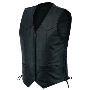 Gilet en cuir style motard pour homme, produit le plus populaire, dernier design, respirant, en gros. - Product Image 3