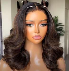 Vague indienne Remy cheveux faisceaux Texture lisse temple brut Double extensions dessinées cheveux humains non transformés finition douce HD dentelle couleur - Product Image 4