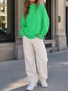 Sudadera de Cuello Alto para Mujer de Alta Calidad, Estampada, de Felpa, Algodón Ecológico, Ligera, Transpirable, de Secado Rápido, Estilo Casual - Product Image 3