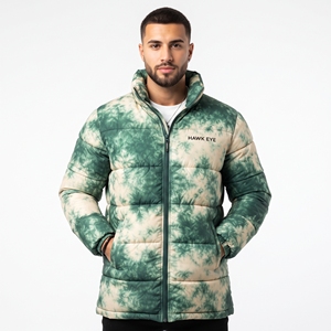 Veste matelassée personnalisée pour homme, effet brillant, impression sublimée, isolée, style streetwear d'hiver, vente en gros - Product Image 5