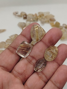 High Quality Natural Golden Rutile Quartz Faceted Oval Gemstone for <b>Necklace</b> Making for Jewellery Creativity - Product Image 3