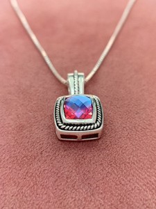 Pendentif en cristal de quartz arc-en-ciel céleste, collier élégant en pierres précieuses colorées, cadeau pour femmes, design de mode unique - Product Image 2