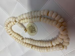 Tasbih musulman en os naturel, perles de prière islamiques, accessoire spirituel, écologique, fait main, moderne - Product Image 3