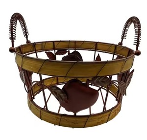 Corbeille à fruits moderne en fil métallique, 2 niveaux, en métal doré, support ovale en forme d'arche avec finition en cristal pour le service de buffet - Product Image 5