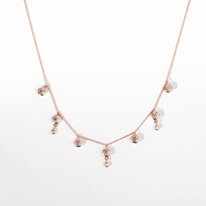 Fine Minimalist Round Lab Grown Diamond Engagement <b>Necklace</b> 10K 14K 18K Solid Gold Bezel Set Diamond Floating Diamond <b>Necklace</b> - Product Image 2