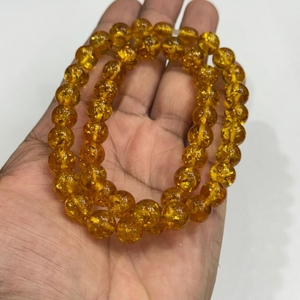 ลูกปัดอำพันบอลติกธรรมชาติทรงกลมเรียบขนาด 10 มม. สีเหลืองมีลายใบไม้ อำพันแท้สำหรับทำสร้อยคอ ขายส่งจำนวนมาก - Product Image 5