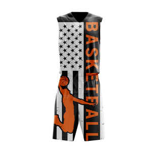 Custom Sublimated Basketball Jersey Set Men's <b>White</b> Sleeveless V-Neck Breathable Polyester All Seasons Teamwear - Product Image 3