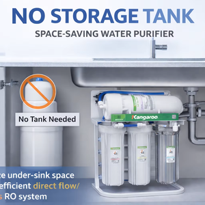 Système de filtration d'eau par osmose inverse en 5 étapes - Haute efficacité, sans réservoir, pour hôtel et maison - Product Image 1