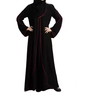 Vente en gros d'usine : Vêtements musulmans traditionnels, mode simple du Moyen-Orient, robe Abaya Burqa pour femmes, cadeau de l'Aïd, Abayas - Product Image 4