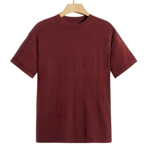 T-shirt à manches courtes pour homme, taille plus, respirant, écologique, séchage rapide, couleur unie, 100% coton biologique, décontracté, OEM, directement de l'usine - Product Image 5