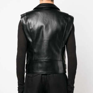 Gilet en cuir pour homme de haute qualité, personnalisé, en cuir véritable ciré et vieilli, style Cafe Racer Biker - Product Image 3