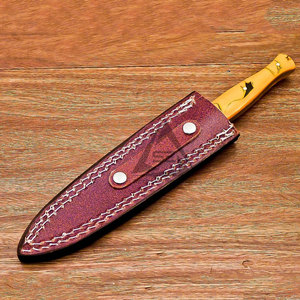 Couteaux à lame fixe personnalisables (taille et poids) avec manche en bois, lames en acier inoxydable et damas, légers, garantie 3 ans - Product Image 2