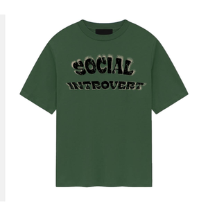 Men's Silk Screen Printed T-Shirt Short Sleeve Regular Fit O-Neck 100% Cotton Eco-Friendly Washed Finish 180g Casual Streetwear - Product Image 5