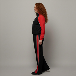 2026 New Arrived Casual wear baggy Fit Color Block fashionable 2 Piece set for Women's Custom Logo Streetwear ladies <b>tracksuit</b> - Product Image 3