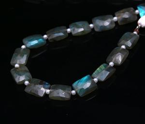 Cuentas de Labradorita Natural Facetadas y Pulimentadas, Piedras Preciosas Sueltas Ovaladas para la Elaboración de Joyas - Product Image 3