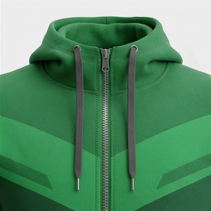 Men's Green Color Blocking <b>Tracksuit</b> Hooded Full Zip Sweatshirt With Side Pockets Casual Sportswear Autumn Wear - Product Image 4
