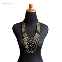 Nouveau collier de perles avec bois unique fait à la main à Bali par des artisans balinais de haute qualité