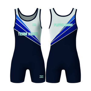 Combinaison de lutte sublimée de haute qualité pour hommes, vente en gros à bas prix, service OEM, faible MOQ - Product Image 4