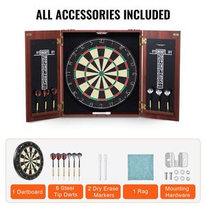 Juego de Dardos con Punta de Acero de Tamaño Oficial, Listo para Usar, con Gabinete y Funciones de Almacenamiento Fáciles de Usar - Product Image 6