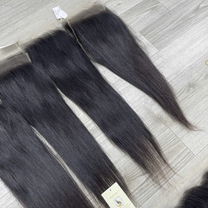 Nouveau produit phare : Cheveux humains Remy vietnamiens lisses, super double drawn, avec frontale et closure, disponibles en 5x5, 13x4, 13x6 pour dentelle HD - Product Image 6