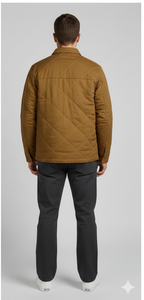 Custom Men Heavyweight 100% cotton Canvas | Cotton Twill jacket for winter collar down unisex padded <b>button</b> down Coat - Product Image 2