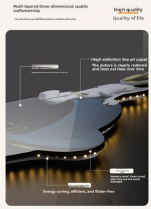 Decorazione Murale Moderna <span class=keywords><strong>di</strong></span> Lusso per Interni, Stampa Digitale su Tela con Cristalli, Paesaggio Artistico - Product Image 6