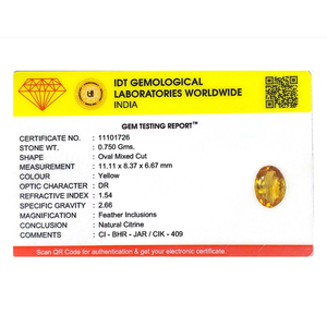3.75 Carat Golden Citrine Oval Cabochon Loose Gemstone for Fine Jewelry - Product Image 4