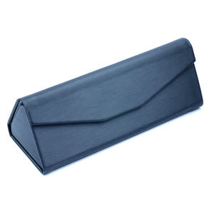 Étui à lunettes de luxe triangulaire en cuir PU pliable, étui et sac à lunettes de soleil haut de gamme - Product Image 2