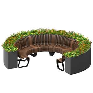 Banco con Respaldo Personalizado, Estilo Moderno, Maceta para Exteriores, Banco de Espera - Product Image 2