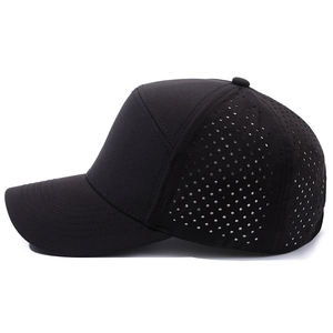 Casquette de sport de mode baseball imperméable 100% coton à 6 panneaux motif à pois avec logo personnalisé unisexe - Product Image 5