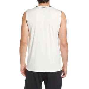 Gym Workout Quick Dry Breathable Men Tank <b>Tops</b> 100% Cotton Best Manufacturer Custom Logo Men's Sleeveless Tank <b>Top</b> OEM Service - Product Image 2