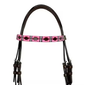 Harnais en cuir tressé sur mesure, bridons en cuir tressé avec rênes, harnais pour cheval 100% cuir, équitation, vente d'articles équestres - Product Image 3