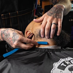 Rasoir droit professionnel en acier inoxydable à verrouillage pivotant, ultra-exposé, pour barbier, rasage humide, toilettage de la barbe, lame unique - Product Image 5