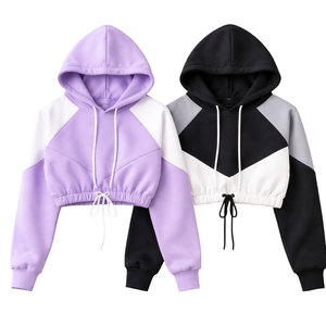 Sudaderas con Capucha para Mujer, Material Ecológico, Ropa Casual Elegante, Suministro al por Mayor, Sudaderas Cortas con Capucha para Mujer - Product Image 1