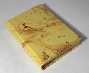 Wholesale Handmade Cotton Paper Wood Hardcover Notebook Yellow Marble Design Recycled Free Acid - Product Image 2