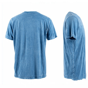 Men's Tie-Dye Cotton T-Shirts Short Sleeve O-Neck Regular Fit Casual Wear Tee Shirts Knitted Fabric Blank Acid Wash <b>TShirts</b> - Product Image 5