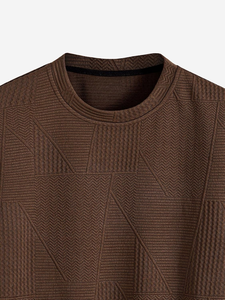 T Shirt for <b>Men</b> Poly Cotton | Textured Oversized Fit Man t-Shirt | Round Neck <b>Half</b> <b>Sleeve</b> <b>Men</b> t-Shirt's (Available in Plus Size) - Product Image 6