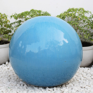 Boules en céramique pour décorations de jardin, finition naturelle, décoration extérieure, style traditionnel, ensemble de formes rondes autoportantes - Product Image 3
