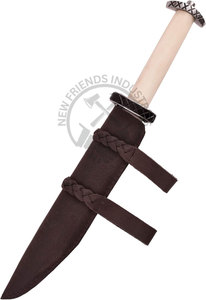 Nueva Edición de Primera Calidad: Cuchillo Vikingo Seax Forjado a Mano en Acero con Alto Contenido de Carbono, Hoja de 9 Pulgadas, Mango de Hueso, Ambidiestro, Cuchillo Corto Medieval - Product Image 6