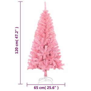4 ft Pink PVC Artificial <b>Christmas</b> <b>Tree</b> with <b>Stand</b> - Product Image 6