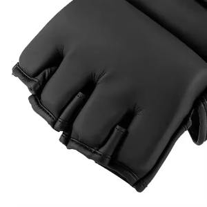 Guantes de MMA de Medio Dedo, de Cuero, Profesionales, Material Duradero, Empaque Personalizado, Proveedor Directo de Fábrica, Fabricación OEM - Product Image 6