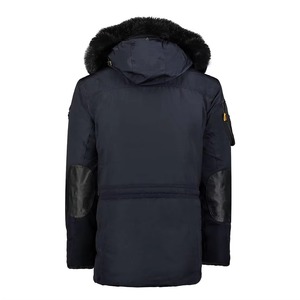 Parka pour homme, hiver 2022, imperméable, à capuche, épaisseur standard, polyester, fermeture éclair, chaud, décontracté, manteau - Product Image 4