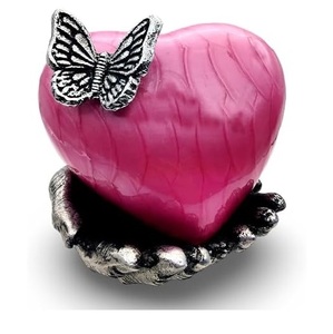 Urna Conmemorativa de Aluminio Premium en Forma de Corazón para Guardar Cenizas, Elaborada con Detalles Artísticos y Acabado Suave - Product Image 1