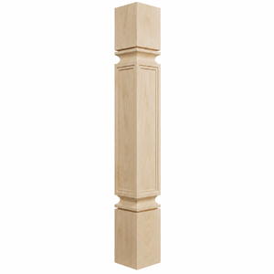 Pied de support décoratif carré en bois massif pour îlot de cuisine, armoires et comptoirs - Product Image 1